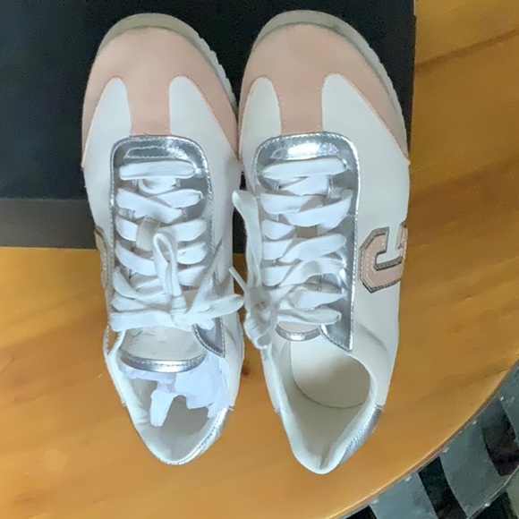 COACH: Ian Mirror Metallic/Suede Sneakers - Picture 7 of 16